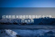 红桃影视 关键细节整理专栏 全记录，红桃免费