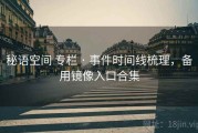 秘语空间 专栏 · 事件时间线梳理，备用镜像入口合集