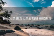 探花实录 围观记录存档站 在线围观