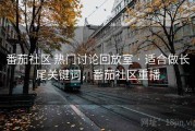 番茄社区 热门讨论回放室 · 适合做长尾关键词，番茄社区重播
