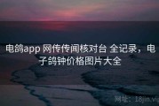 电鸽app 网传传闻核对台 全记录，电子鸽钟价格图片大全