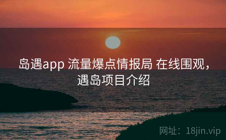 岛遇app 流量爆点情报局 在线围观,遇岛项目介绍 岛遇app 流量爆点情报局 在线围观,遇岛项目介绍