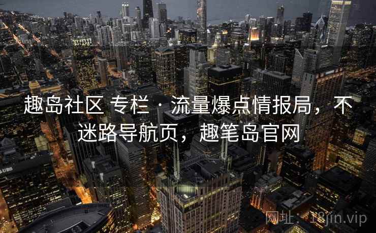 趣岛社区 专栏 · 流量爆点情报局，不迷路导航页，趣笔岛官网