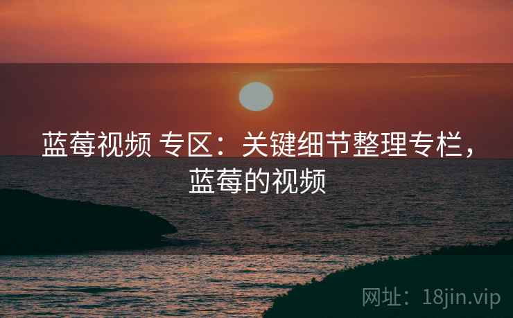蓝莓视频 专区：关键细节整理专栏，蓝莓的视频