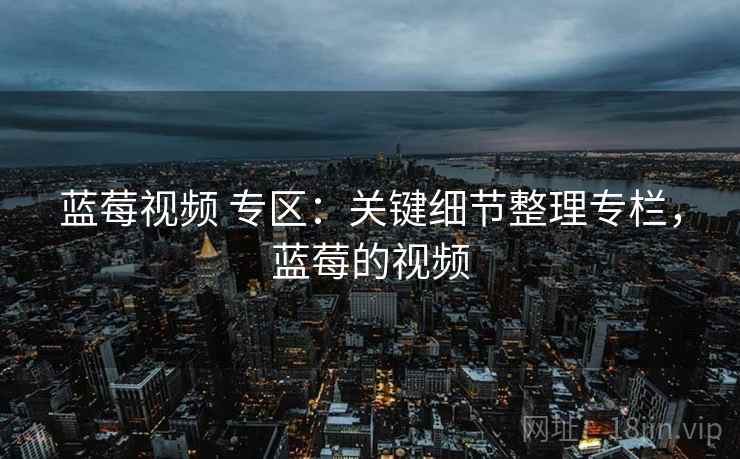 蓝莓视频 专区：关键细节整理专栏，蓝莓的视频